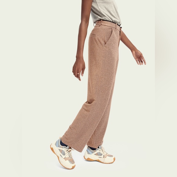 Scotch & Soda Wide Leg Stretch Metallic Pants - Picture 4 of 9